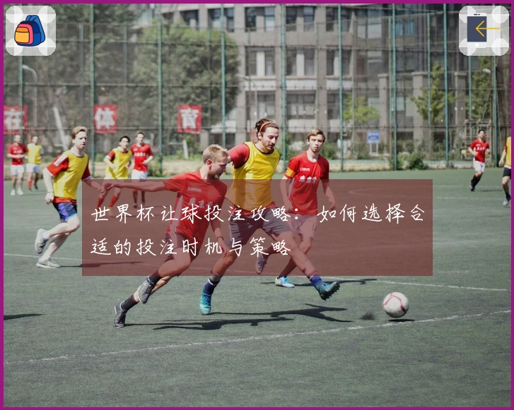 世界杯让球投注攻略：如何选择合适的投注时机与策略